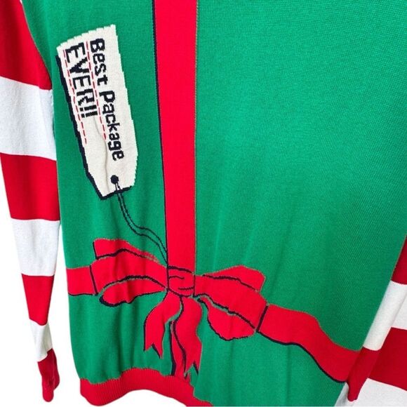 Target Ugly Christmas Sweater Green & Red Long Sleeve Best Package Ever. Medium. - Picture 2 of 7